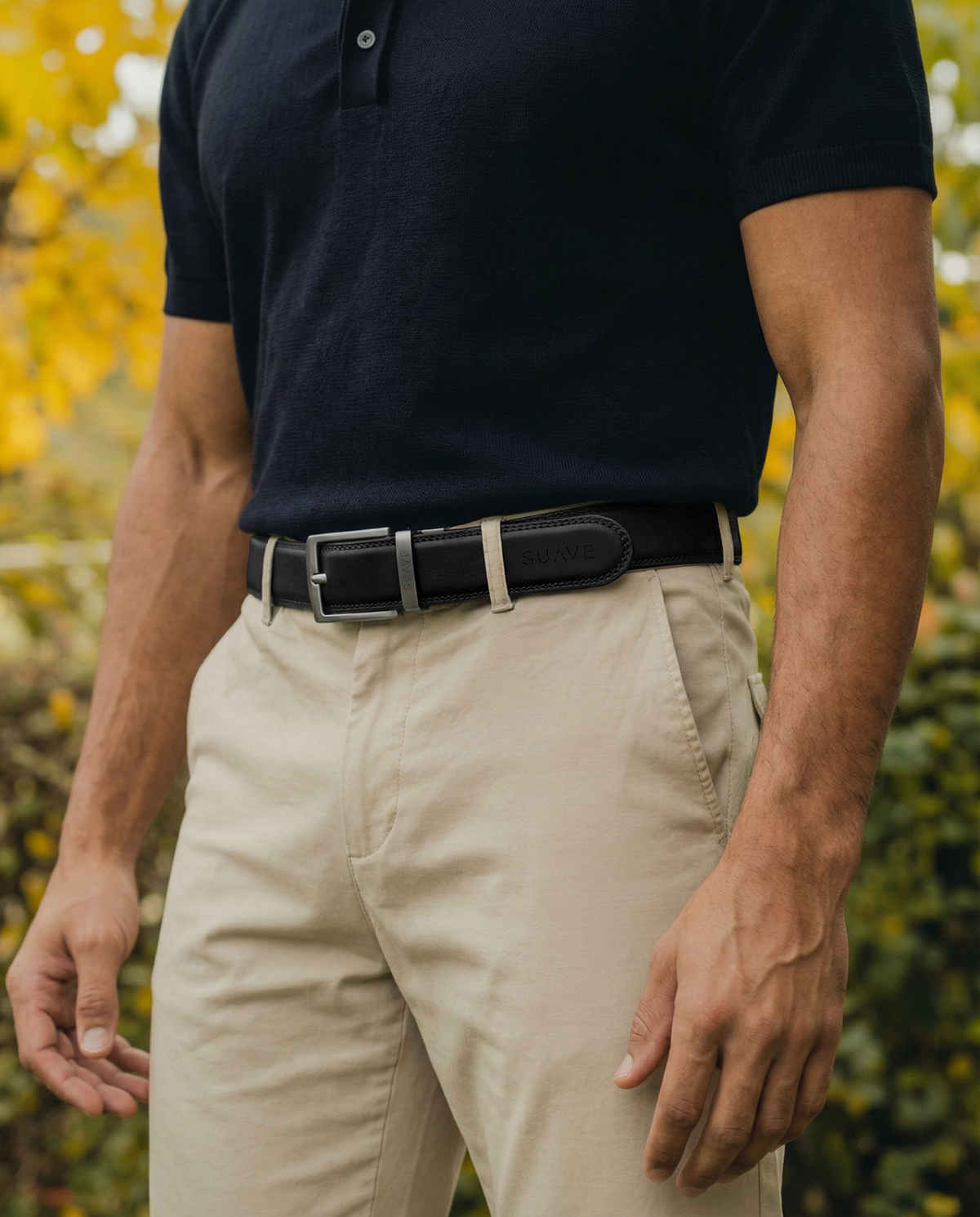 Hole-Free Belt - Genuine Split Leather